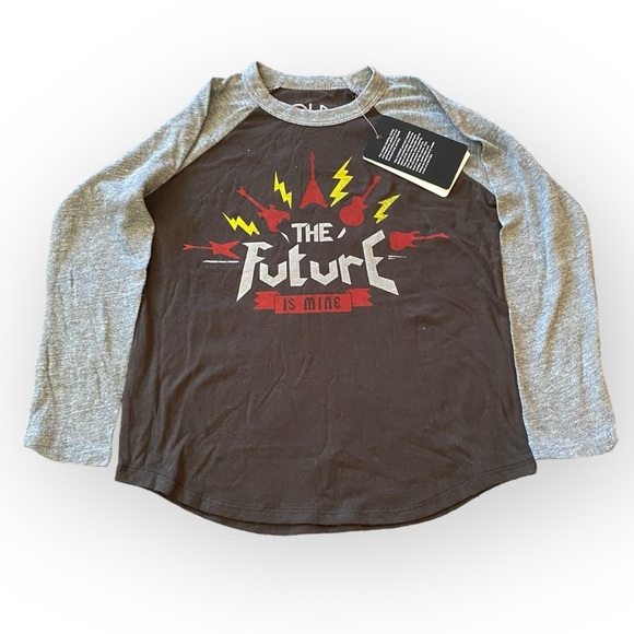 Chaser Boy’s The Future is Mine Raglan T Shirt Graphic Tee Size 6 NWT - Picture 1 of 5